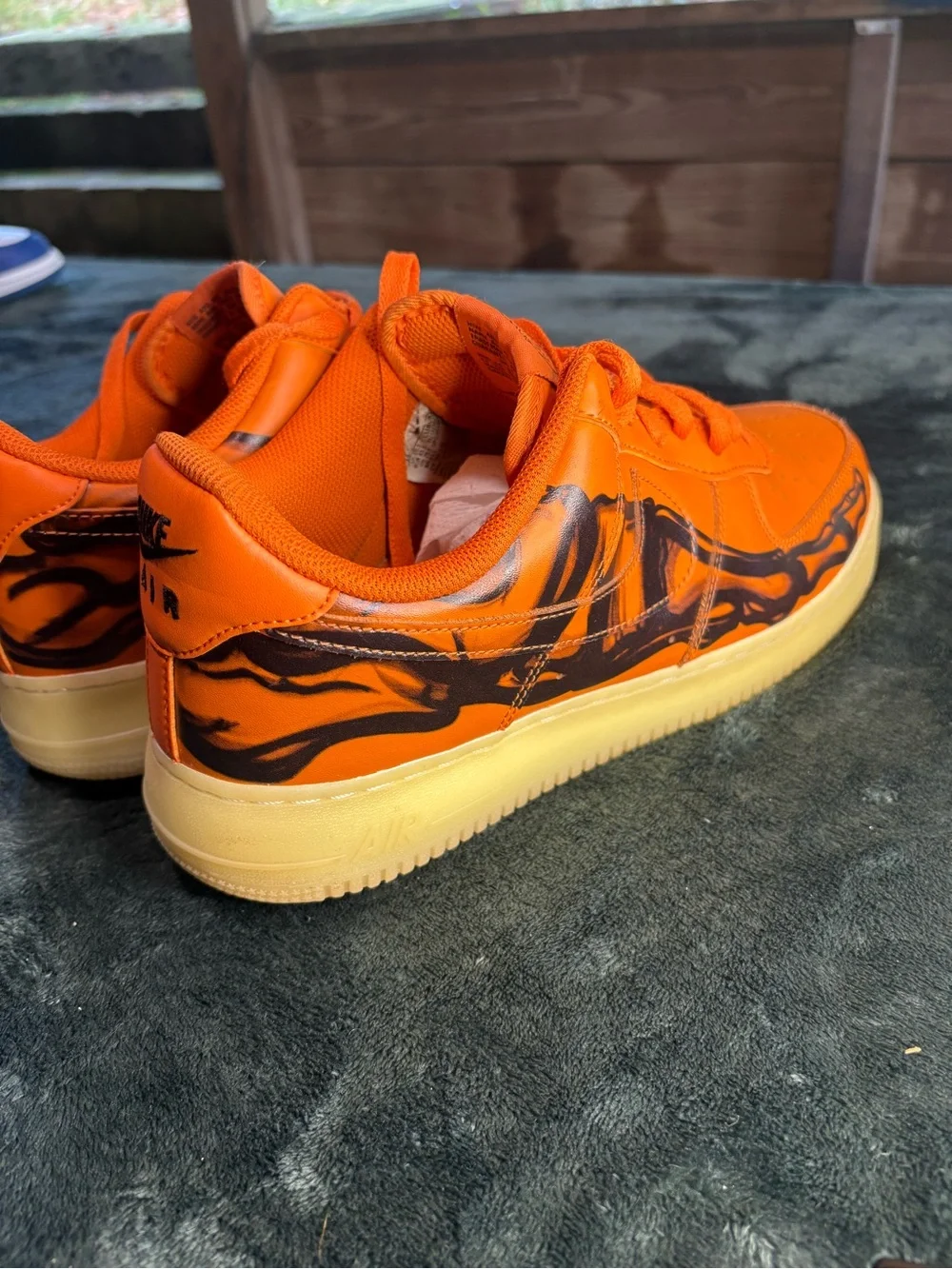 Nike Air Force 1 Low Orange Skeleton Halloween 2020 CU8067-800 Men’s Size 11.5